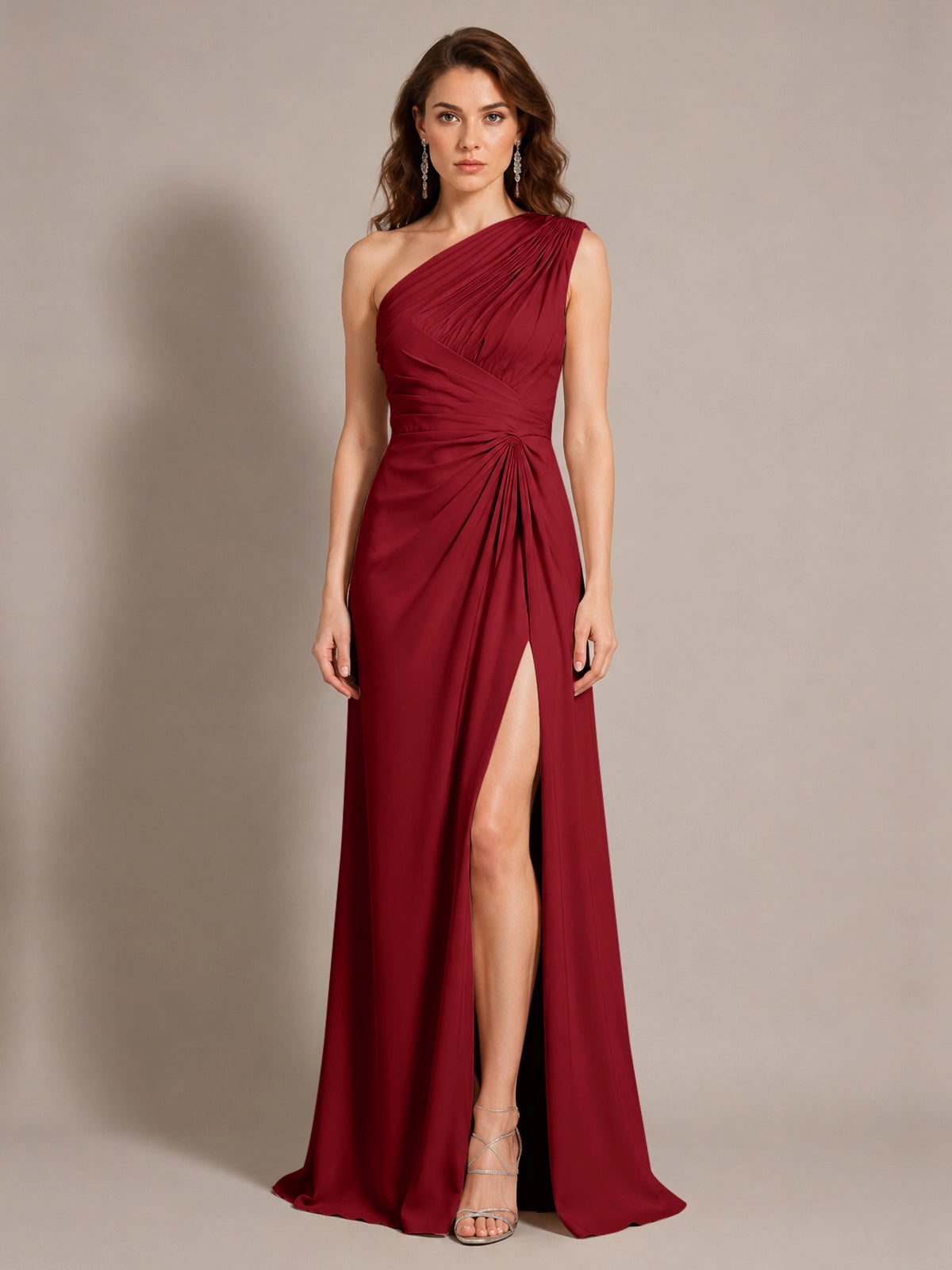 One-Shoulder Prom Dress with Slit