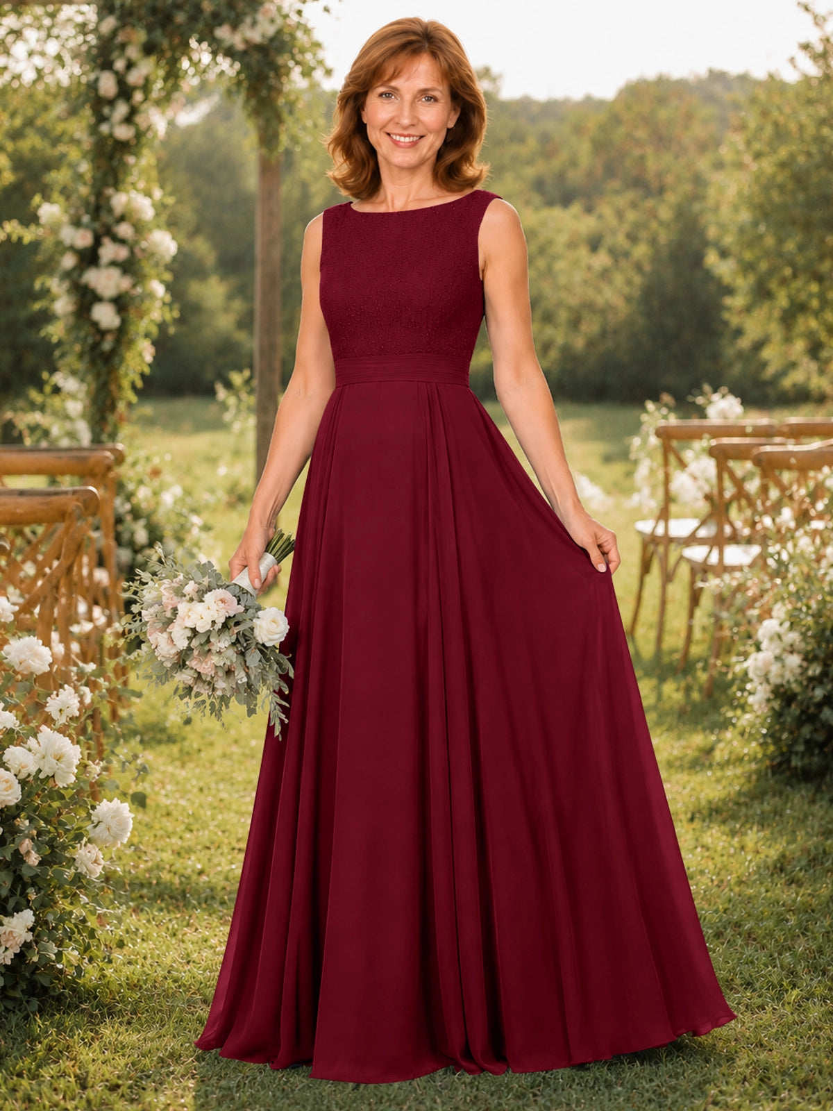 A-line Mother of the Bride Dress