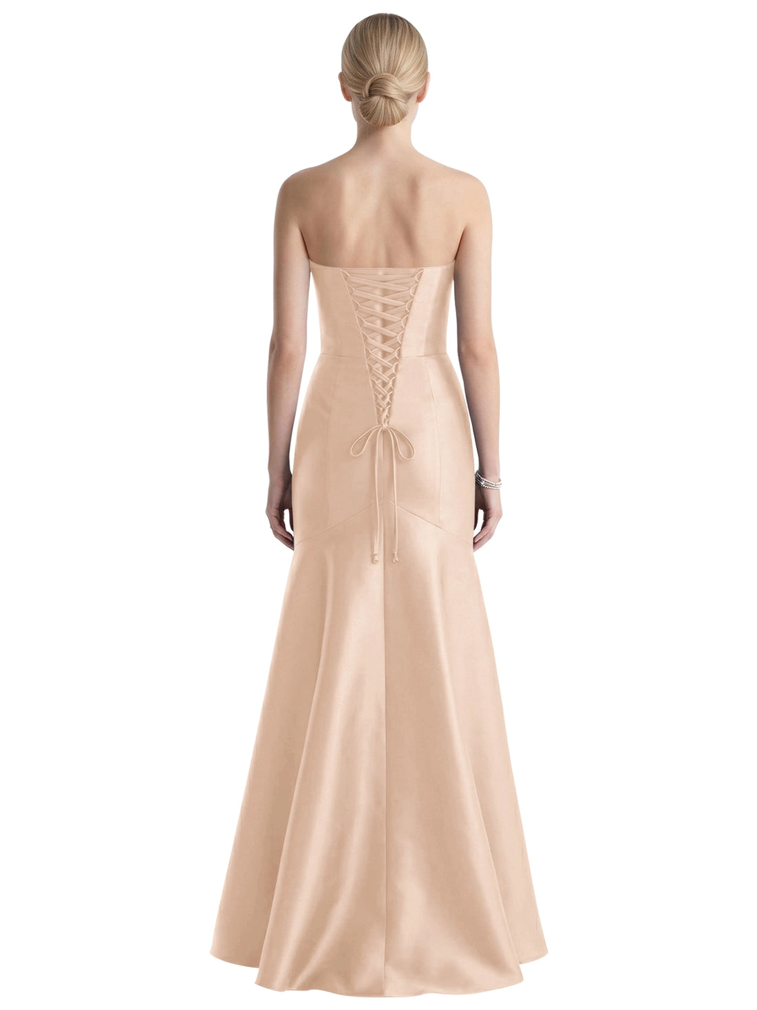 Strapless Ruched Bodice Prom Dress 