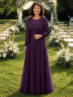 A-line Mother of the Bride Dress with Lace 