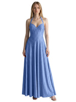 Halter Beaded Prom Dress 
