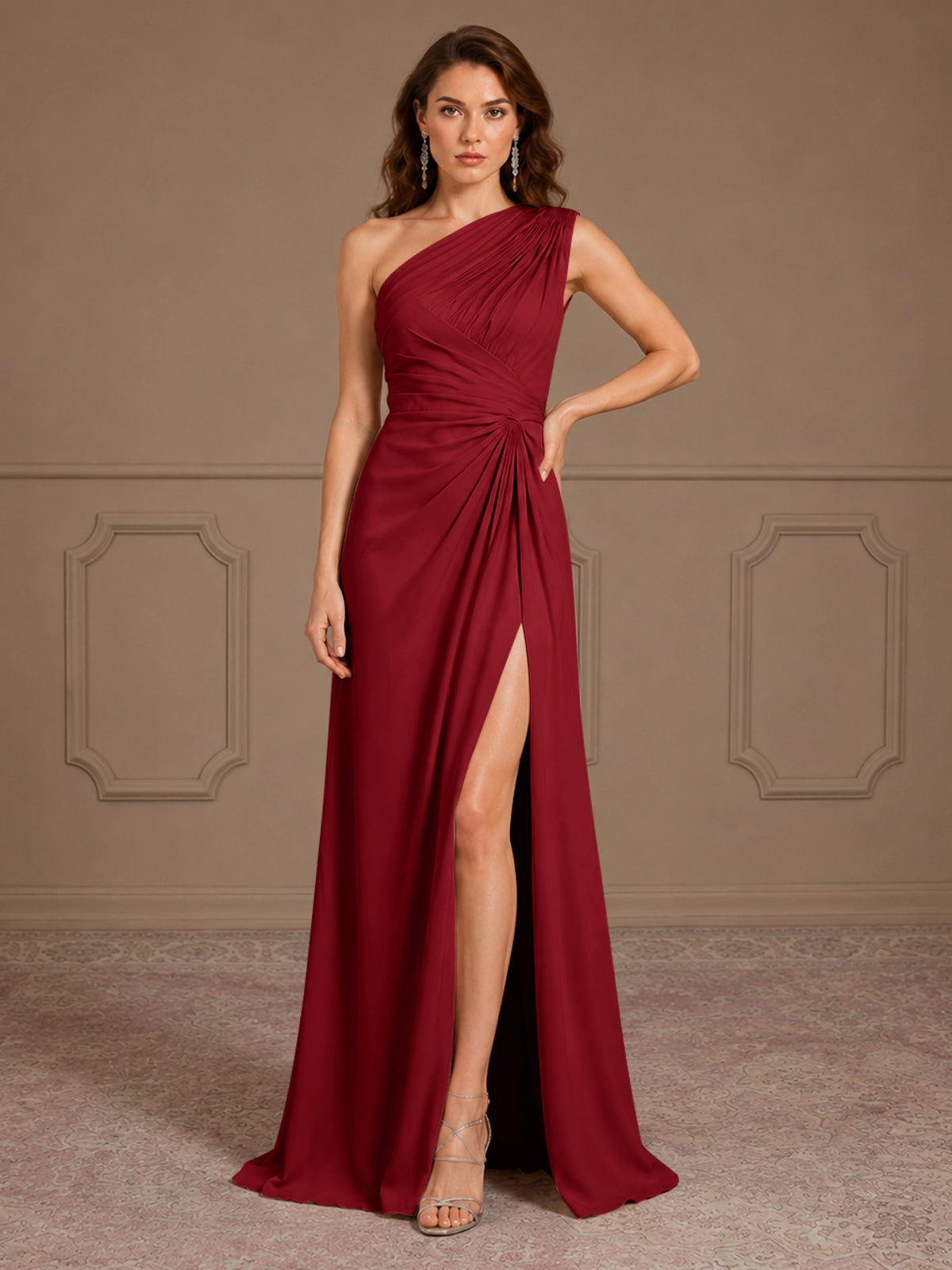 One-Shoulder Prom Dress with Slit