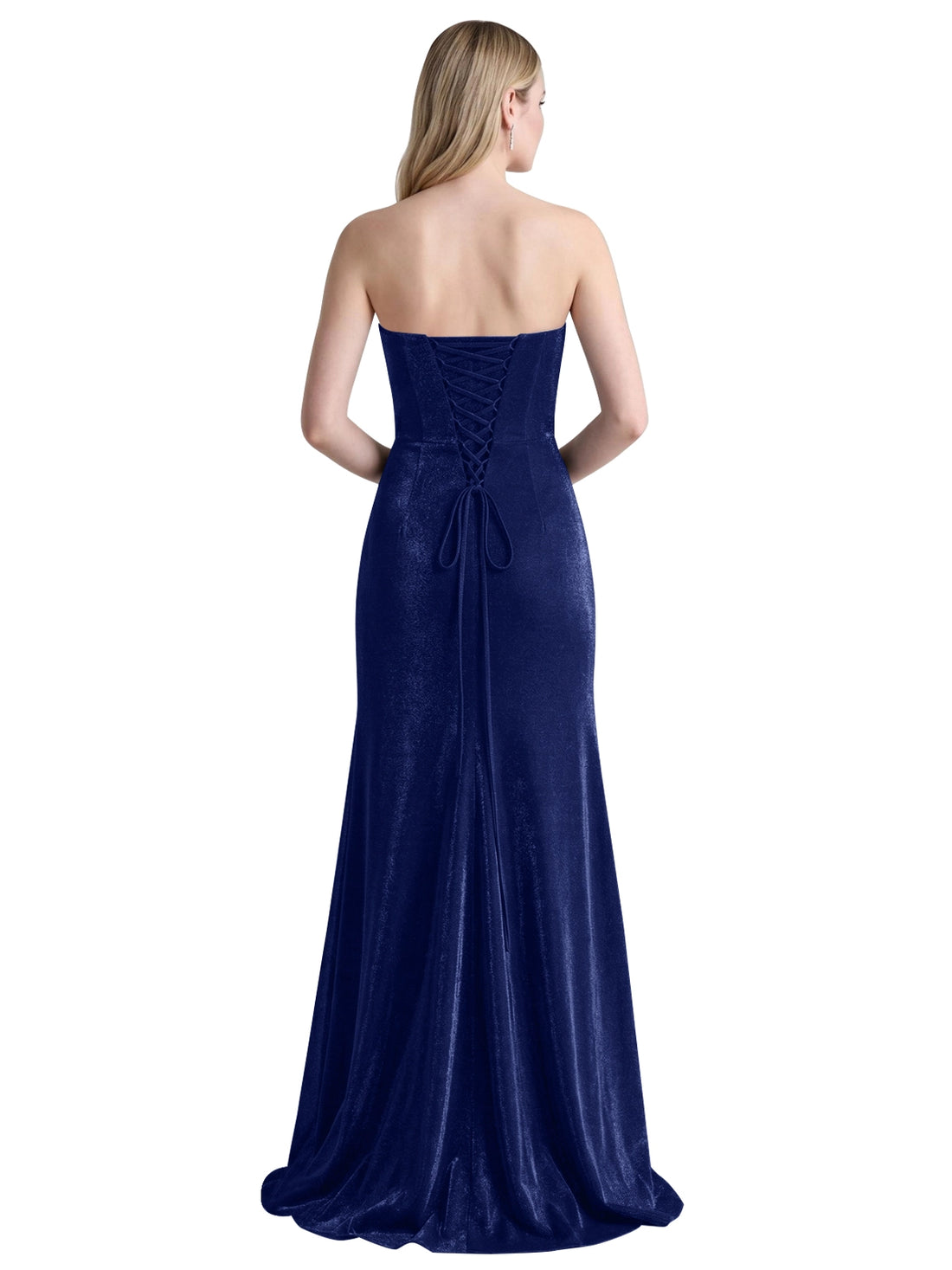 Velvet Prom Dress with Beaded Applique 
