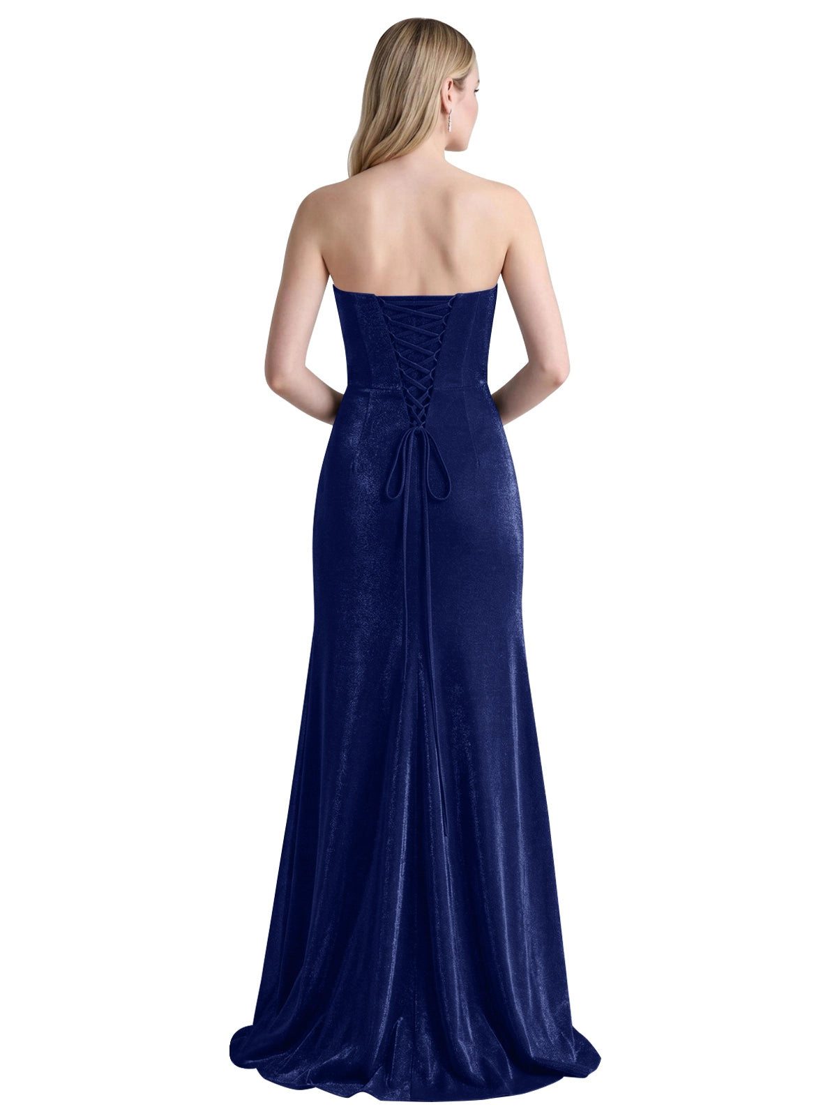 Velvet Prom Dress with Beaded Applique 