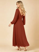 A-line Bridesmaid Dress with Long Sleeves 