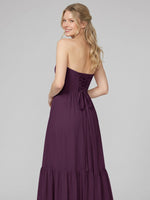 Strapless Bridesmaid Dress with Slit 