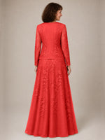 A-line Mother of the Bride Dress with Lace 