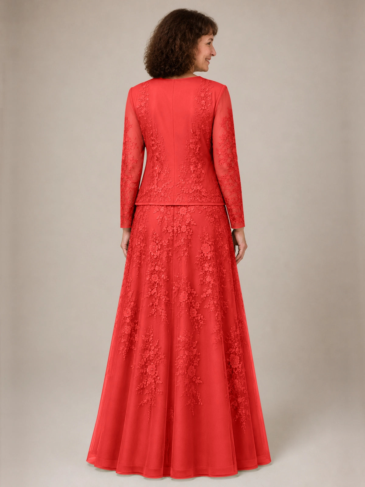 A-line Mother of the Bride Dress with Lace 