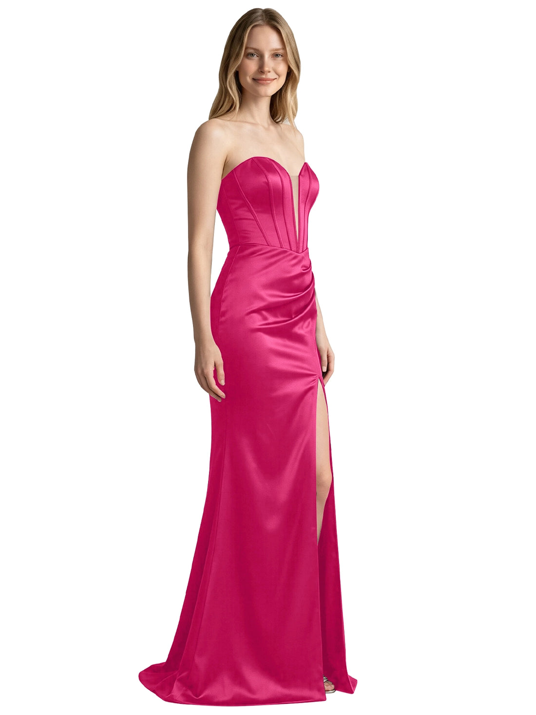 High Slit Sweetheart Prom Dress 