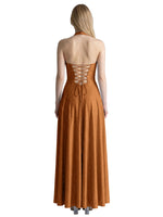 Halter Beaded Prom Dress 