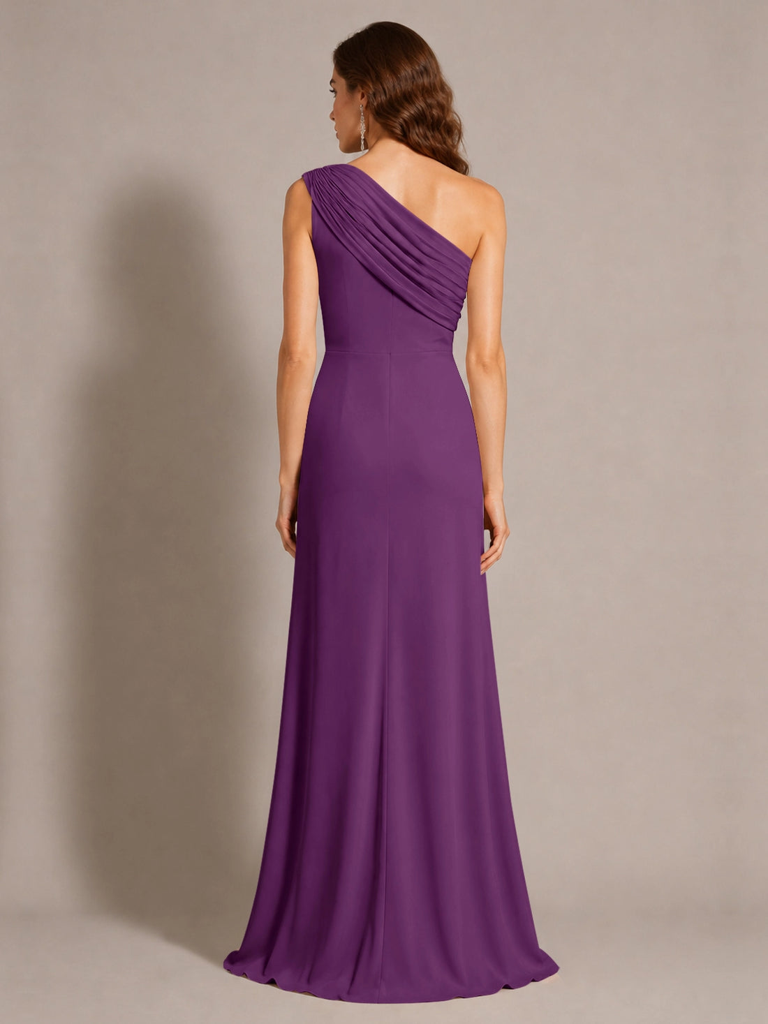 One-Shoulder Prom Dress with Slit