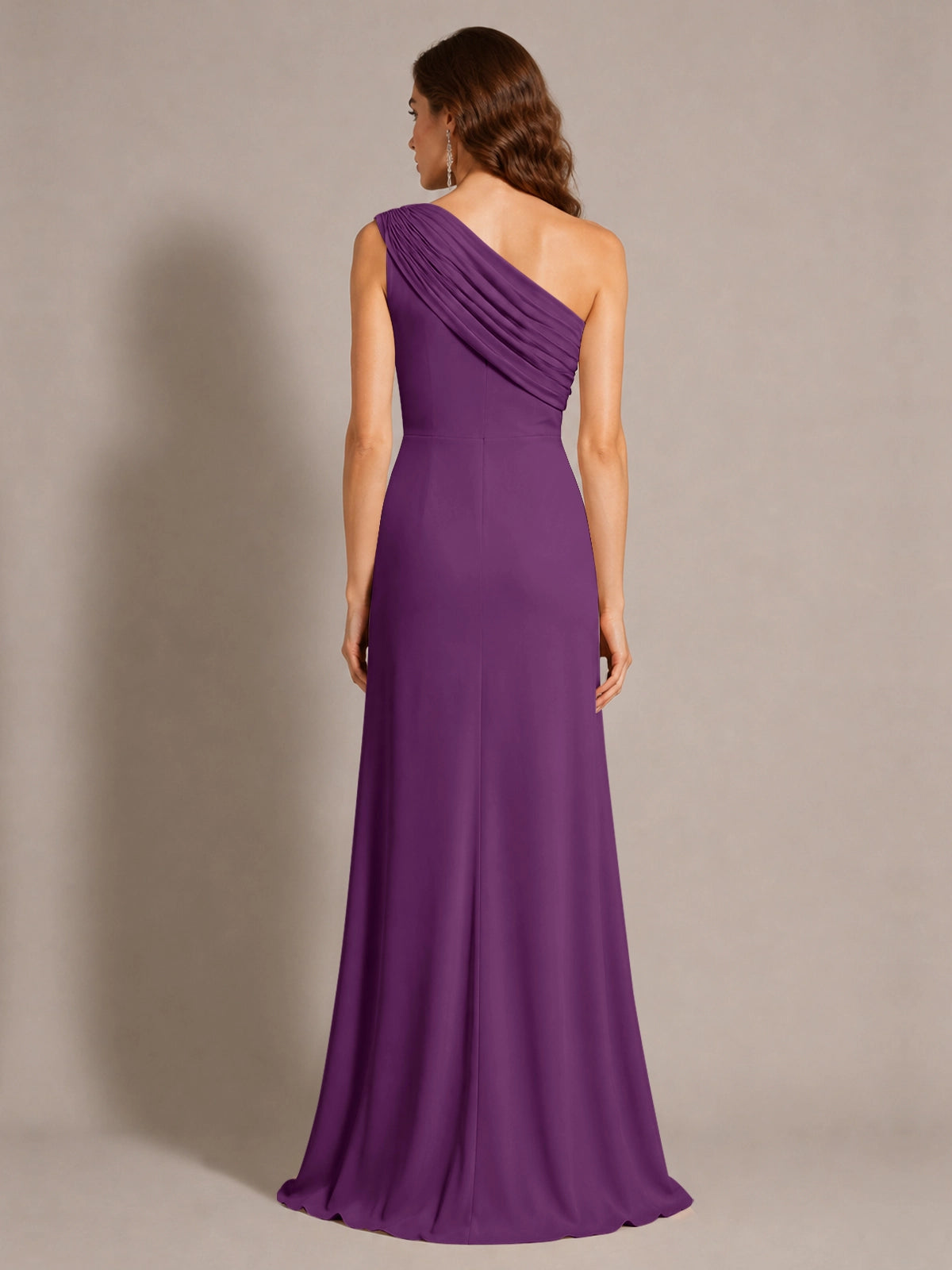 One-Shoulder Prom Dress with Slit