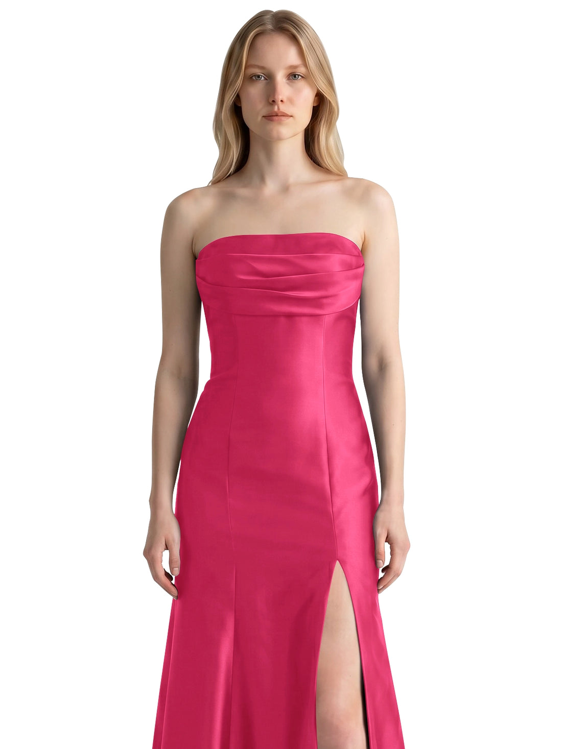 Strapless Ruched Bodice Prom Dress 