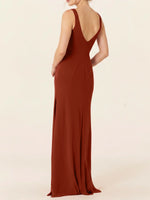 Chiffon Bridesmaid Dress with Slit 
