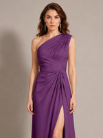 One-Shoulder Prom Dress with Slit