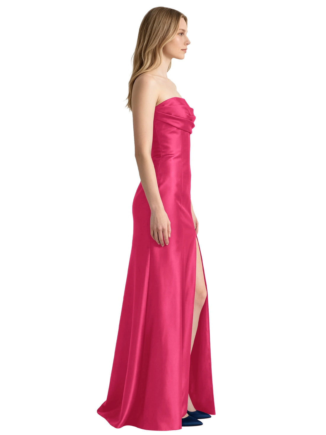 Strapless Ruched Bodice Prom Dress 