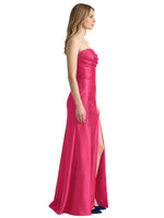 Strapless Ruched Bodice Prom Dress 