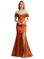 Corset Beaded Trumpet Prom Dress 