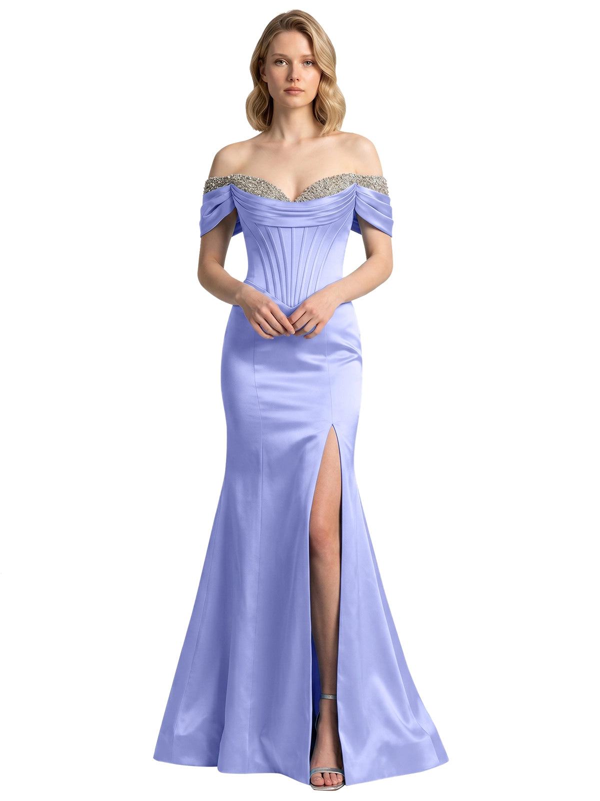 Corset Beaded Trumpet Prom Dress 