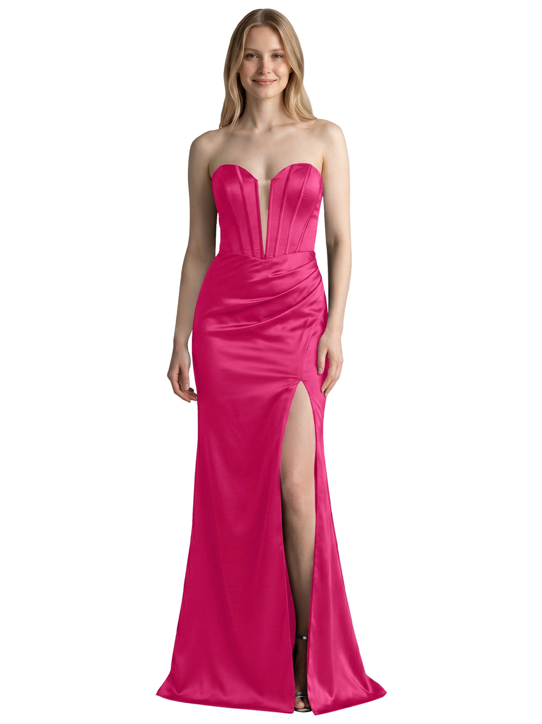 High Slit Sweetheart Prom Dress 