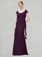 Flowy Ruffle Sheath Bridesmaid Dress 