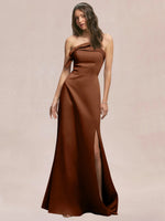 Satin Bow Accent Bridesmaid Dress 