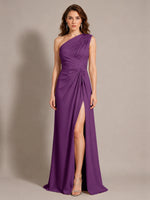 One-Shoulder Prom Dress with Slit