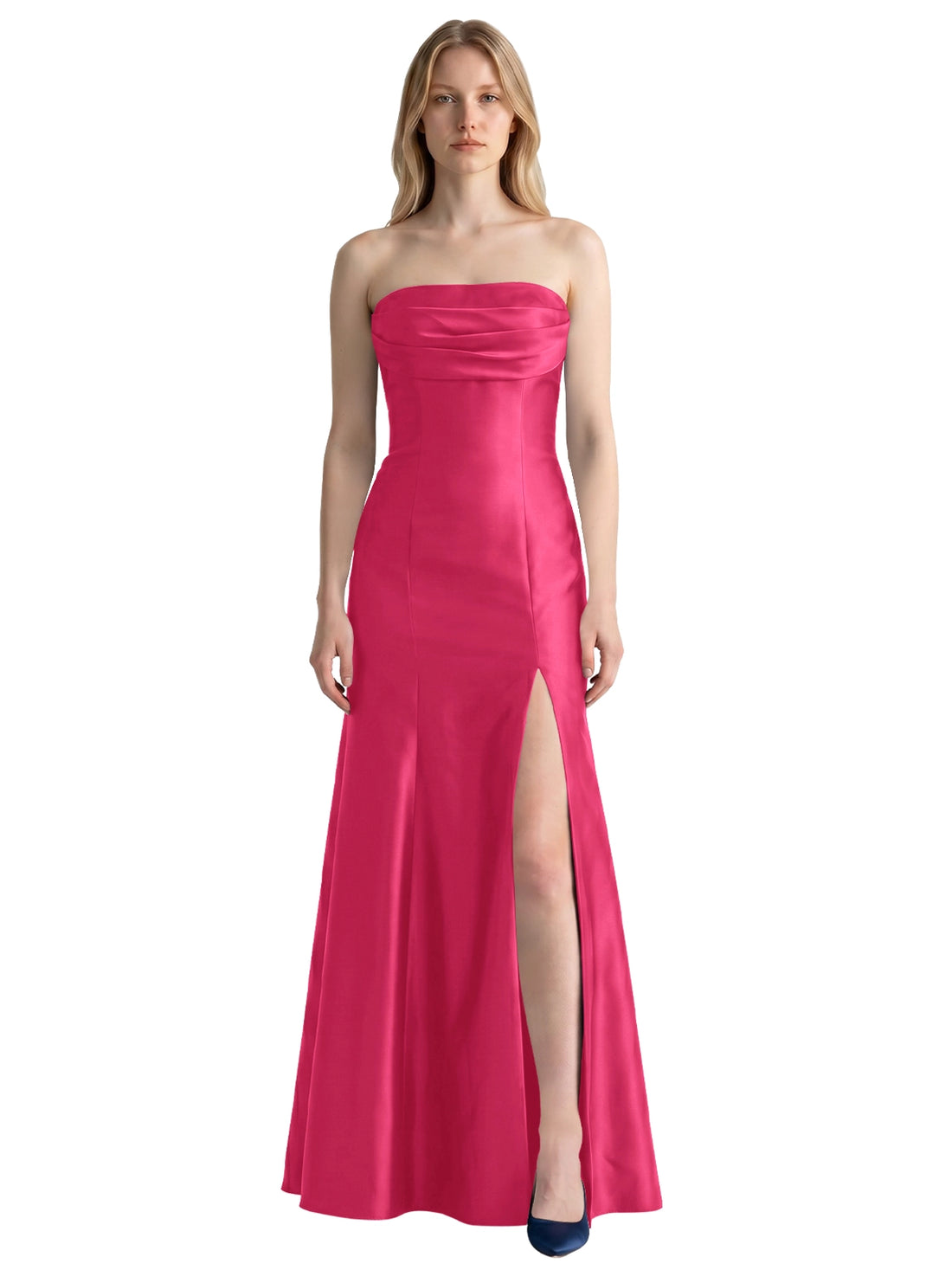 Strapless Ruched Bodice Prom Dress 