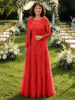 A-line Mother of the Bride Dress with Lace 