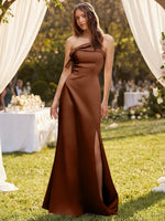 Satin Bow Accent Bridesmaid Dress 