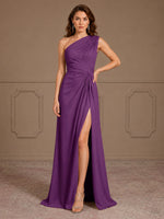 One-Shoulder Prom Dress with Slit