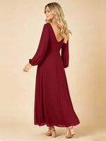 A-line Bridesmaid Dress with Long Sleeves 