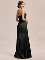 Satin Bow Accent Bridesmaid Dress 