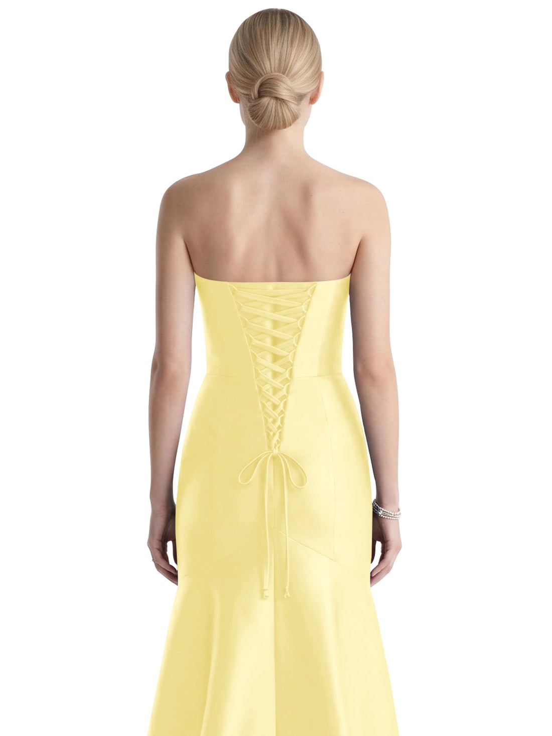 Strapless Ruched Bodice Prom Dress 