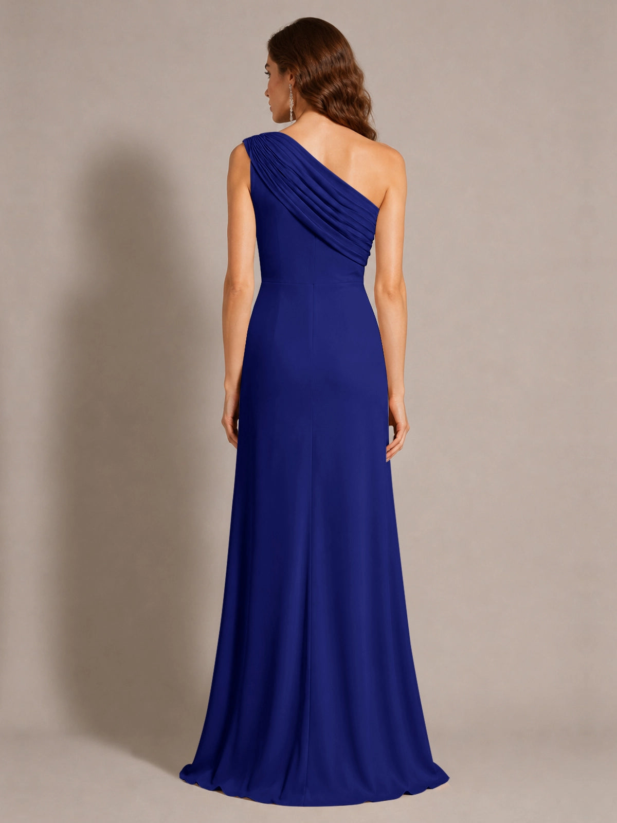 One-Shoulder Prom Dress with Slit