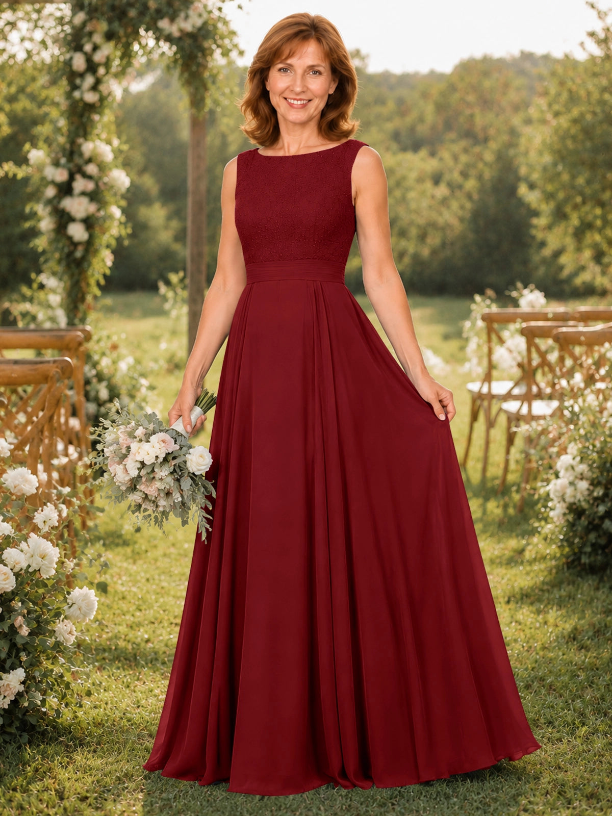 A-line Mother of the Bride Dress
