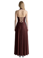 Halter Beaded Prom Dress 