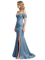 Corset Beaded Trumpet Prom Dress 