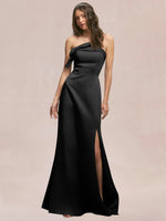 Satin Bow Accent Bridesmaid Dress 