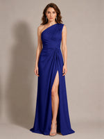 One-Shoulder Prom Dress with Slit
