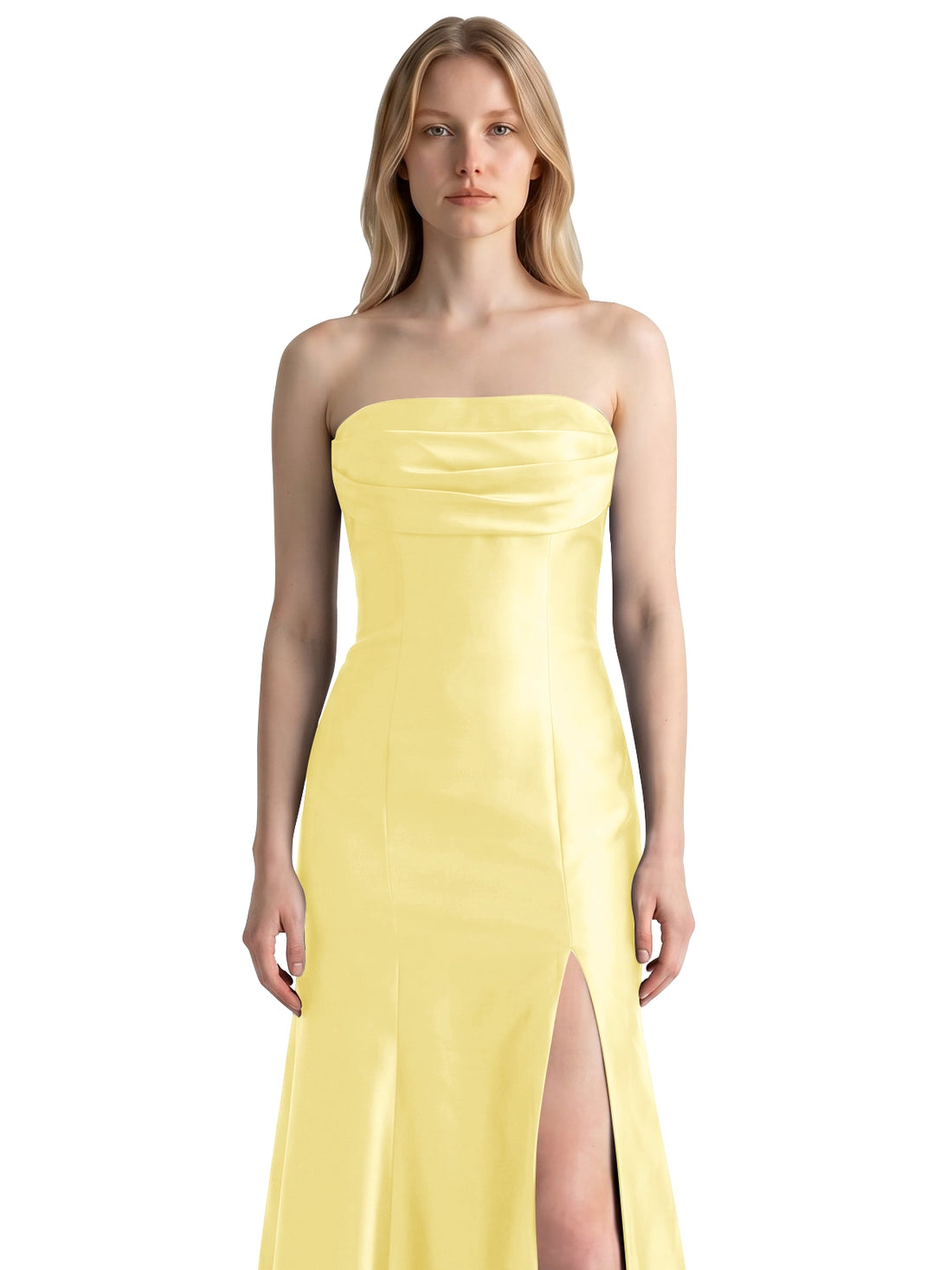 Strapless Ruched Bodice Prom Dress 