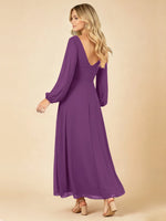 A-line Bridesmaid Dress with Long Sleeves 