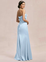 Satin Bow Accent Bridesmaid Dress 
