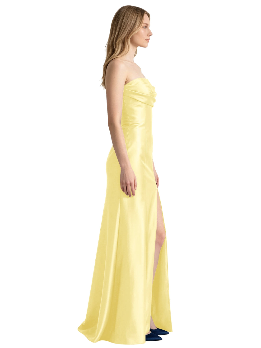 Strapless Ruched Bodice Prom Dress 