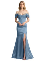 Corset Beaded Trumpet Prom Dress 