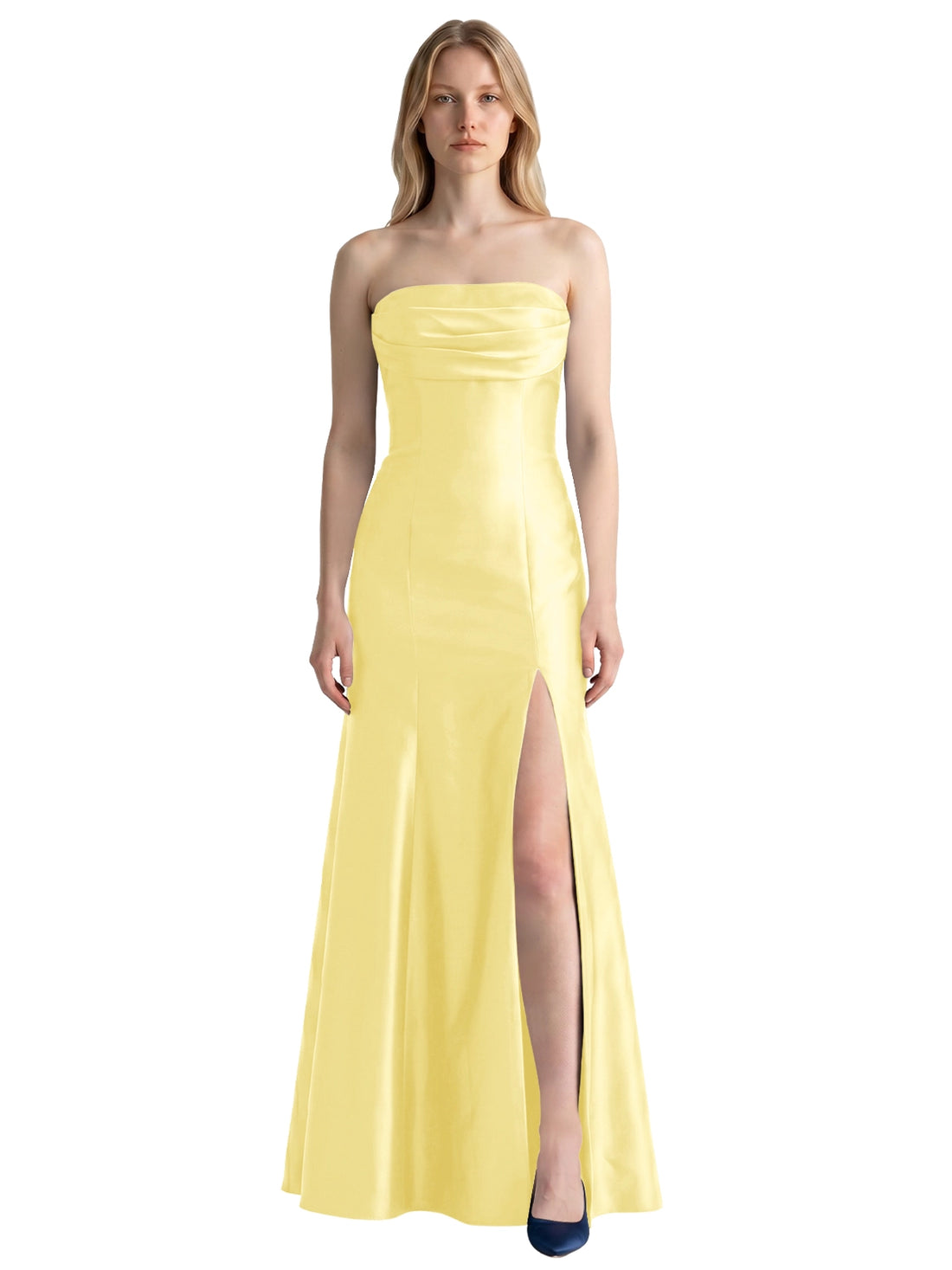 Strapless Ruched Bodice Prom Dress 