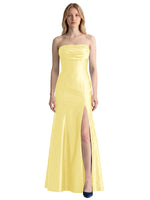 Strapless Ruched Bodice Prom Dress 