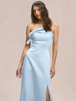 Satin Bow Accent Bridesmaid Dress 