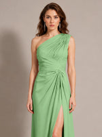 One-Shoulder Prom Dress with Slit