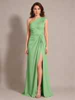 One-Shoulder Prom Dress with Slit